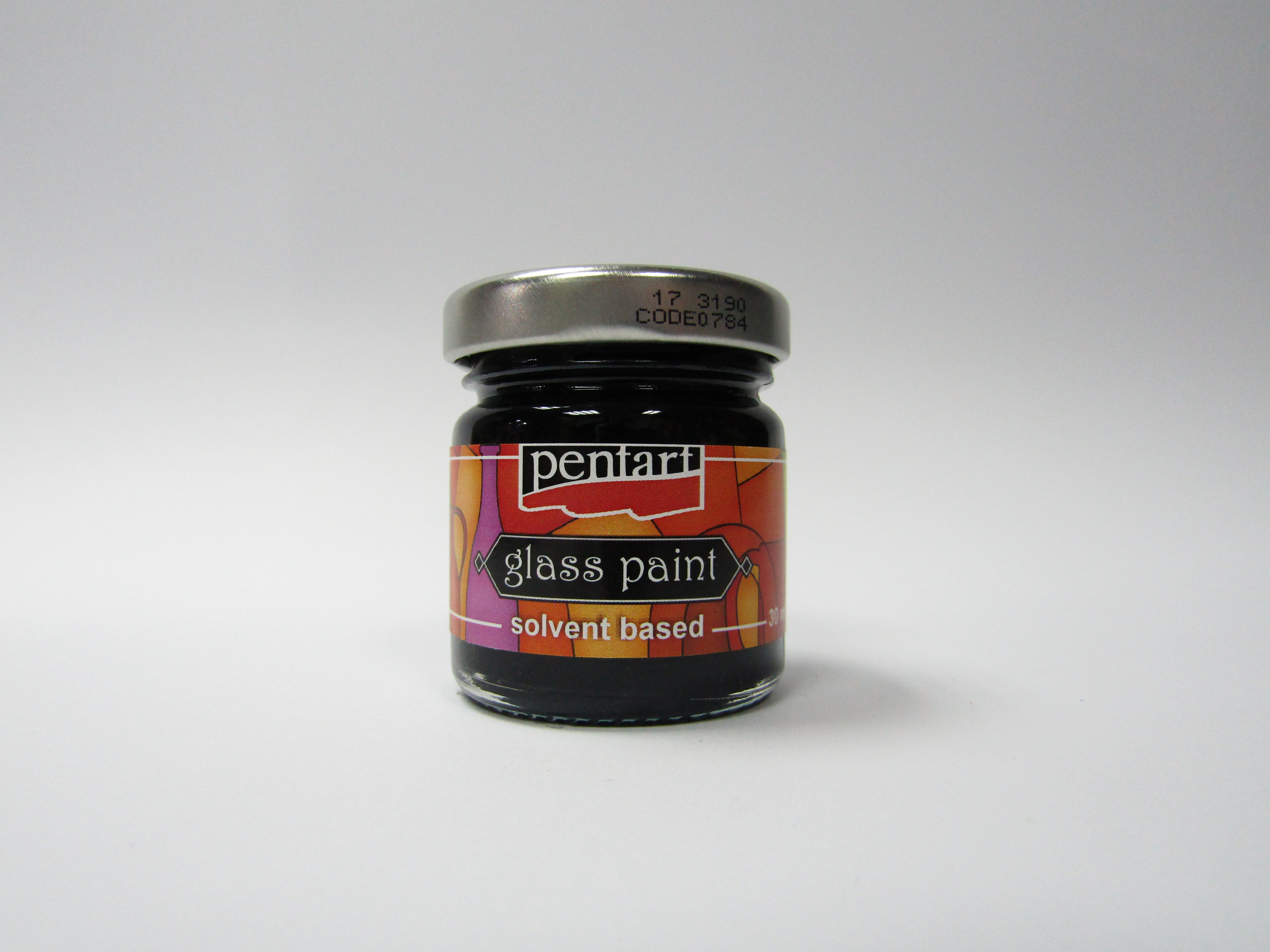 Pentart boja za staklo black